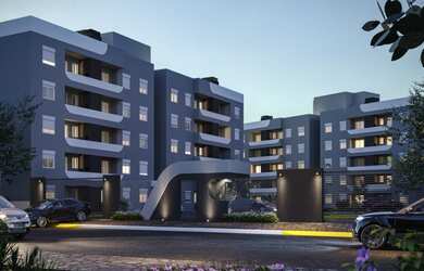 Imagem: O apartamento possui 2 Dormitórios, 1 Banheiro, 1 Vaga na garagem