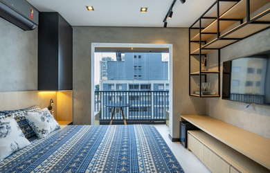 Imagem: O apartamento à venda possui 1 Dormitório, 1 Banheiro e 23m²