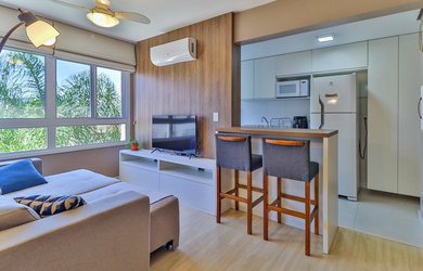 Imagem: O apartamento possui 2 Dormitórios, 1 Suíte, 1 Banheiro, 1