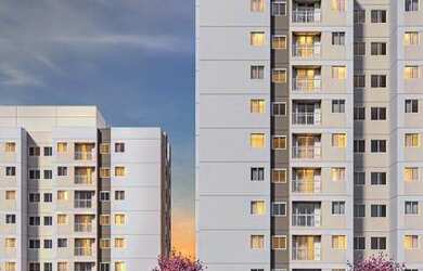 Imagem: O apartamento possui 2 Dormitórios, 1 Banheiro, 1 Vaga na garagem