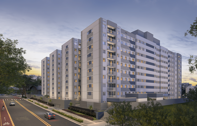 Imagem: O apartamento possui 1 Dormitório, 1 Suíte, 1 Banheiro, 24m²