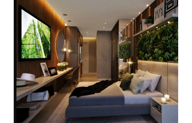 Imagem: O apartamento possui 1 Dormitório, 1 Banheiro, 32m² de Área