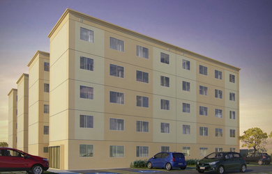 Imagem: O apartamento possui 2 Dormitórios, 1 Banheiro, 40m² de Área