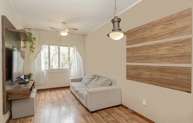 Imagem: O apartamento possui 2 Dormitórios, 1 Suíte, 2 Banheiros