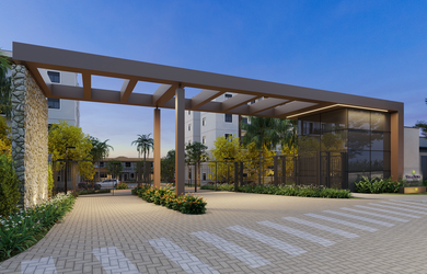 Imagem: A casa em condomínio possui 2 Dormitórios, 2 Banheiros, 1