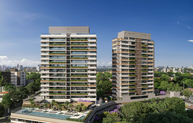 Imagem: O apartamento na cobertura possui 4 Dormitórios, 4 Suítes