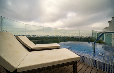 Imagem: O apartamento na cobertura possui 4 Dormitórios, 4 Suítes