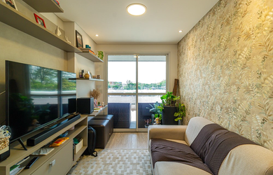 Imagem: O apartamento possui 2 Dormitórios, 2 Banheiros, 1 Vaga na