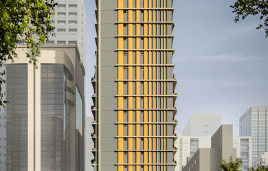 Imagem: O apartamento possui 1 Dormitório, 1 Banheiro e 37m² de Área