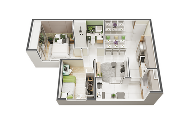 Imagem 3: Origem Itaquera - Fase 1. 40m² de Área, 1 Vaga na garageme2 Dormitórios