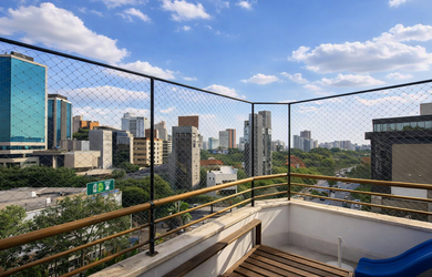 Imagem: O apartamento na cobertura possui 1 Dormitório, 1 Suíte, 2