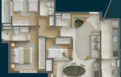 Imagem 9: 1 dormitório, 1 suítes, 1 banheiros, 1 vaga na garagem, 34M² de Área Construída