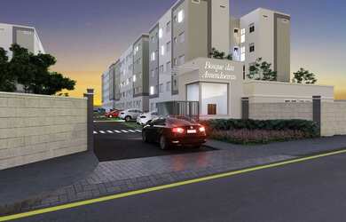 Imagem: O apartamento possui 2 Dormitórios, 1 Banheiro, 1 Vaga na garagem