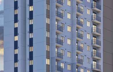 Imagem: O apartamento possui 1 Dormitório, 1 Banheiro, 38m² de Área