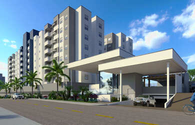 Imagem: O apartamento possui 2 Dormitórios, 1 Suíte, 2 Banheiros e