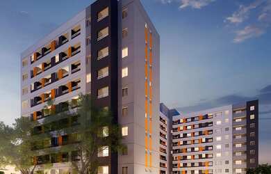 Imagem: O apartamento possui 1 Dormitório, 1 Suíte, 1 Banheiro, 24m²