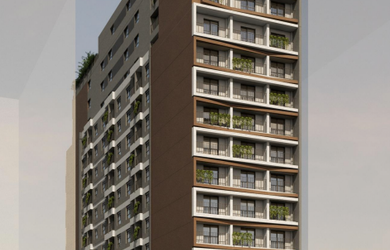 Imagem: O apartamento possui 1 Dormitório, 1 Banheiro, 27m² de Área