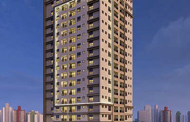 Imagem: O apartamento possui 1 Dormitório, 1 Suíte, 2 Banheiros, 42m²