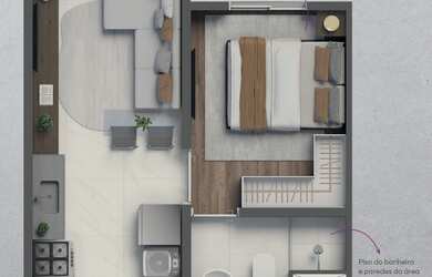 Imagem 15: 1 dormitório, 1 suítes, 1 banheiros, 24M² de Área Construída