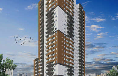 Imagem: O apartamento possui 2 Dormitórios, 1 Banheiro, 1 Vaga na garagem