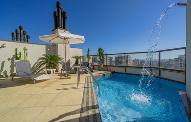 Imagem: O apartamento na cobertura possui 4 Dormitórios, 1 Suíte