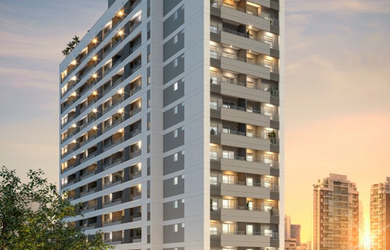 Imagem: O apartamento possui 1 Dormitório, 1 Suíte, 1 Banheiro, 29m²