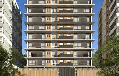 Imagem: O apartamento possui 1 Dormitório, 1 Banheiro, 1 Vaga na garagem