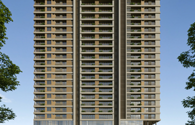 Imagem: O apartamento na cobertura possui 4 Dormitórios, 4 Suítes