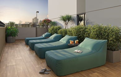 Imagem: O apartamento possui 1 Dormitório, 1 Suíte, 1 Banheiro, 24m²