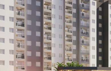 Imagem: O apartamento possui 2 Dormitórios, 1 Banheiro, 1 Vaga na garagem