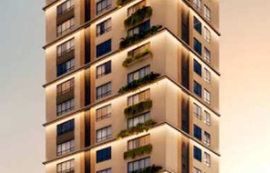 Imagem: O apartamento possui 1 Dormitório, 1 Banheiro, 1 Vaga na garagem