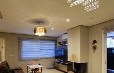 Imagem: A casa em condomínio possui 3 Dormitórios, 1 Suíte, 3 Banheiros