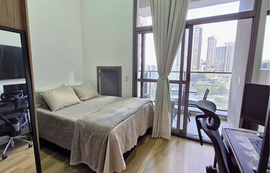 Imagem: O apartamento possui 1 Dormitório, 1 Suíte, 1 Banheiro, 25m²