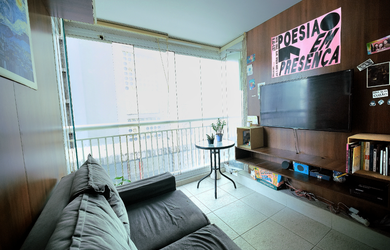 Imagem: O studio possui 1 Dormitório, 1 Banheiro, 1 Vaga na garagem