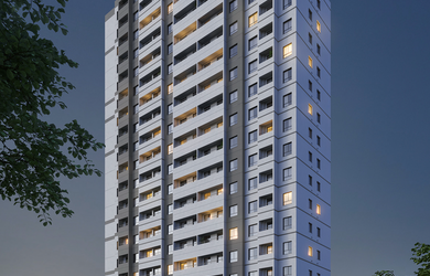 Imagem: O apartamento à venda possui 2 Dormitórios, 1 Banheiro e 33m²