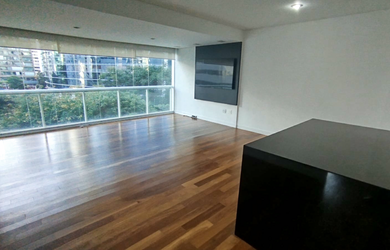 Imagem: O apartamento possui 1 Dormitório, 1 Suíte, 2 Banheiros, 2