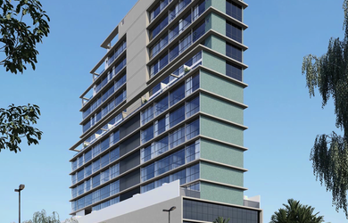 Imagem: O apartamento possui 1 Dormitório, 1 Banheiro, 1 Vaga na garagem