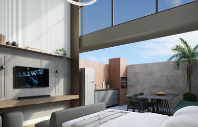 Imagem 4: Apartamento Garden à venda em Vila Velha, Praia de Itaparica, com 1 quarto, 49,92m²