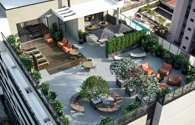 Imagem 5: Este studio de 25m², localizado no 4º andar e com terraço privativo,...