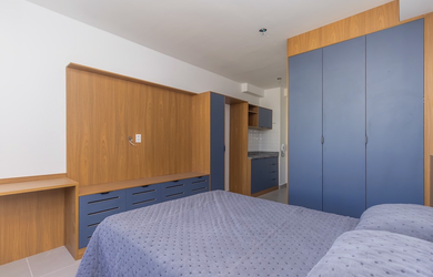 Imagem: O apartamento possui 1 Dormitório, 1 Suíte, 1 Banheiro, 25m²