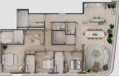 Imagem 12: Etmo Jardins, 3 dormitórios, 3 suíte, 5 banheiro, 3 vagas na garagem, 192M² de Área Constr