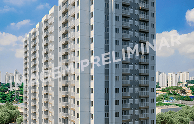 Imagem: O apartamento possui 2 Dormitórios, 1 Banheiro, 37m² de Área