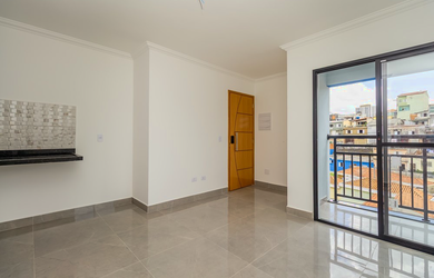 Imagem: O apartamento possui 2 Dormitórios, 1 Banheiro, 1 Vaga na garagem