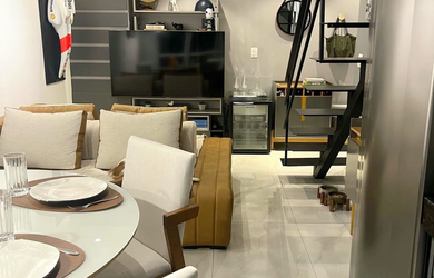 Imagem: O apartamento possui 1 Dormitório, 1 Suíte, 1 Banheiro, 1