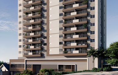 Imagem: O apartamento possui 2 Dormitórios, 1 Banheiro, 1 Vaga na garagem