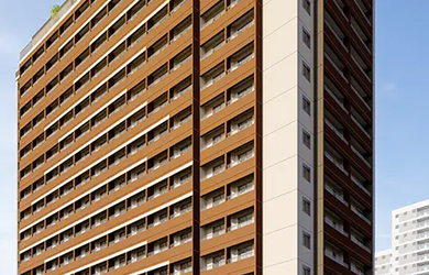 Imagem: O apartamento possui 1 Dormitório, 1 Suíte, 1 Banheiro e 24m²