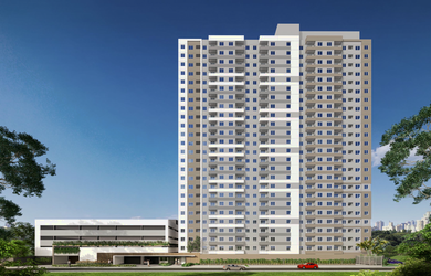 Imagem: O apartamento possui 2 Dormitórios, 1 Banheiro, 1 Vaga na garagem