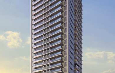 Imagem: O apartamento possui 1 Dormitório, 1 Suíte, 2 Banheiros, 1