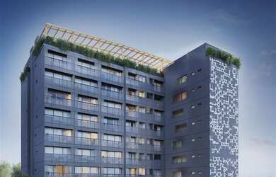 Imagem: O studio possui 1 Dormitório, 1 Banheiro, 29m² de Área Privada