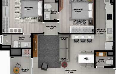 Imagem 7: Apartamento Padrão, 2 dormitórios na Rua Osvaldo Aranha
